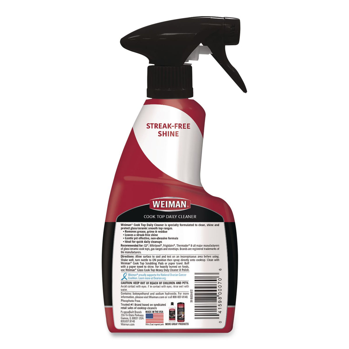 Weiman Daily Cooktop Cleaner, 12 oz Spray Bottle