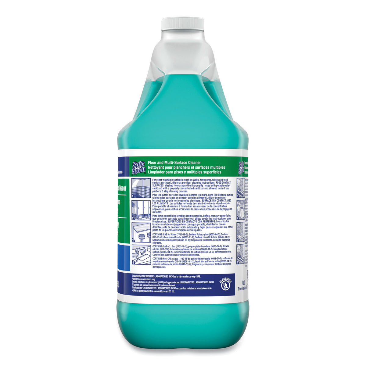 Spic & Span Floor & Multi-Surface Cleaner, Dilution Control, 1 Gallon, 3/Case