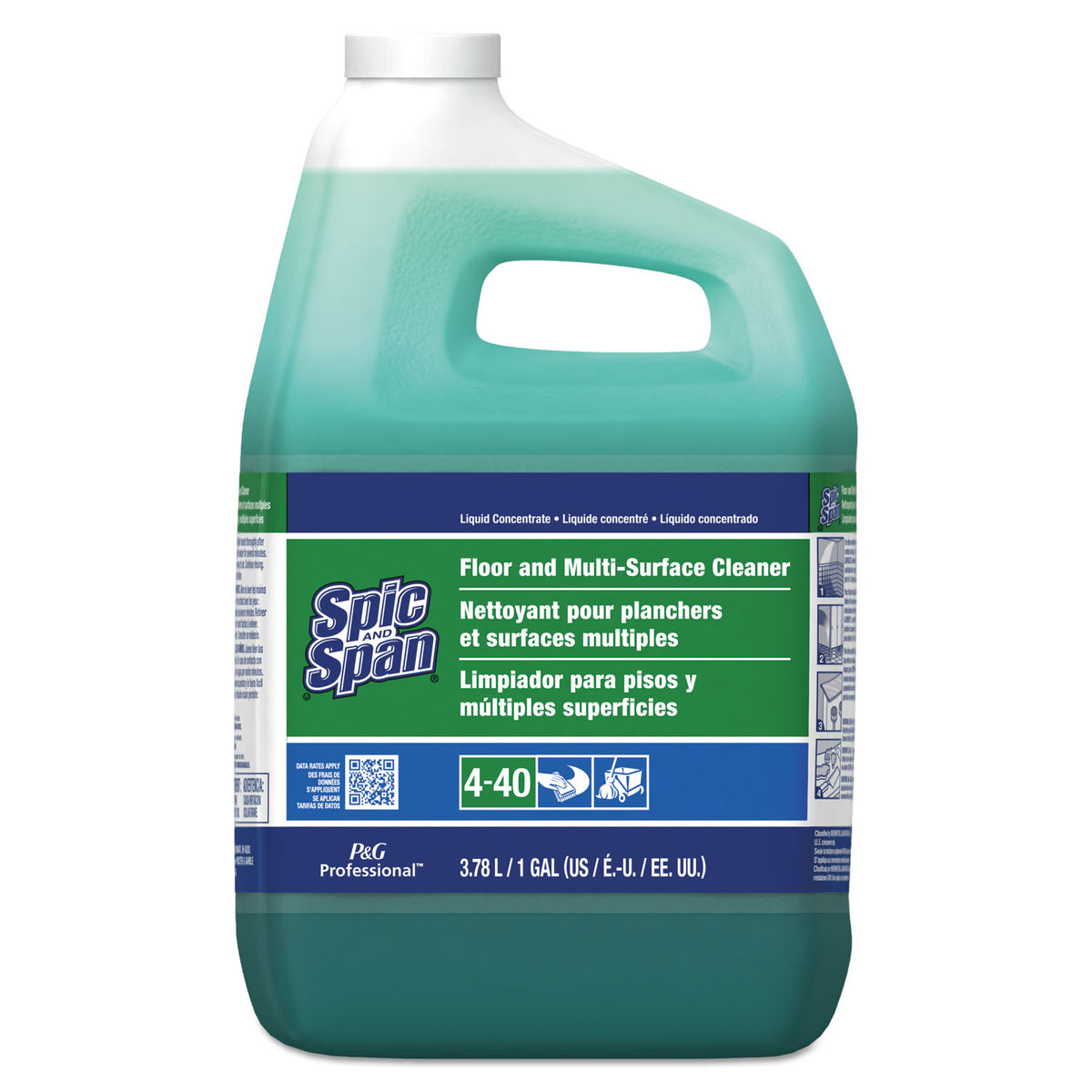 Spic & Span Floor & Multi-Surface Cleaner, Dilution Control, 1 Gallon, 3/Case