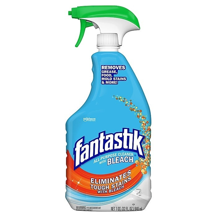 Fantastik All-Purpose Cleaner with Bleach, Fresh Scent, 32 Oz., 8/Case