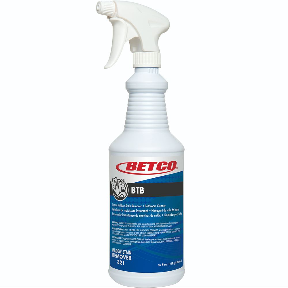 Betco BTB Mildew Stain Remover, Apple Scent, 32 Oz., 12 Bottles/Case