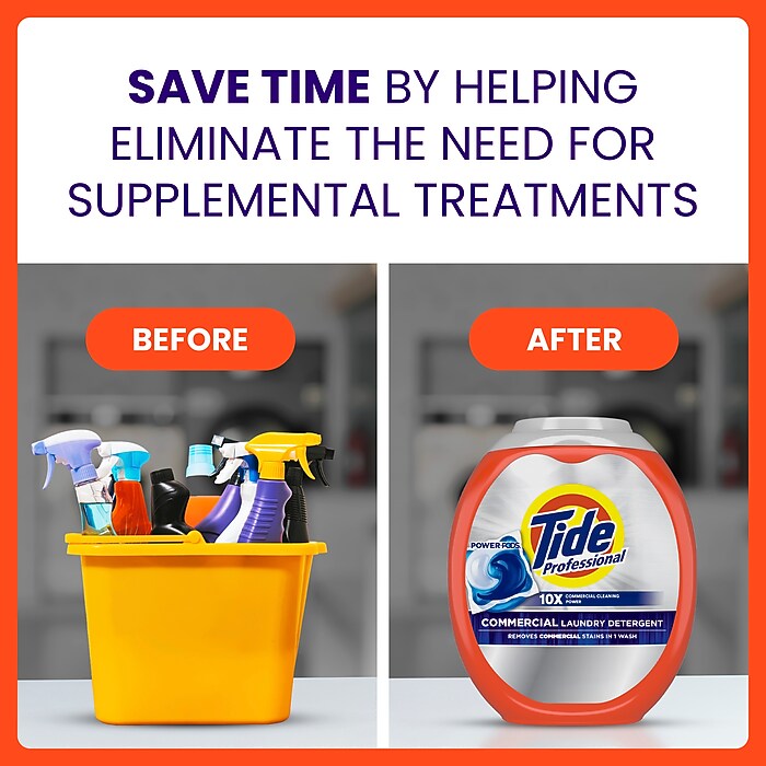 Tide Professional HE Laundry Detergent Capsule, 101 oz, 63 Capsules/Pack