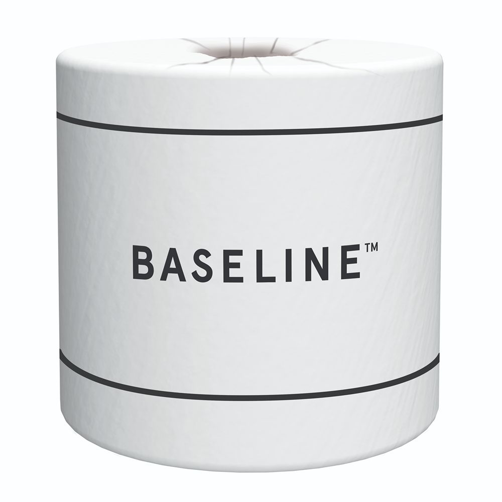Baseline™ Recycled Toilet Paper, 2-ply, White, 500 Sheets/Roll, 96 Rolls/Case