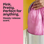 Glad OdorShield 4 Gallon Scented Trash Bag, Low Density, Cherry Blossom Scent, Pink, 34 Bags/Box