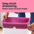 Glad OdorShield 4 Gallon Scented Trash Bag, Low Density, Cherry Blossom Scent, Pink, 34 Bags/Box