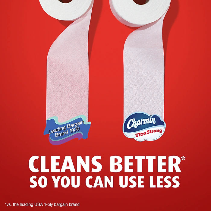 Charmin Ultra Strong Mega Toilet Paper, 2-Ply, White, 220 Sheets/Roll, 24 Rolls/Case