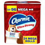 Charmin Ultra Strong Mega Toilet Paper, 2-Ply, White, 220 Sheets/Roll, 24 Rolls/Case