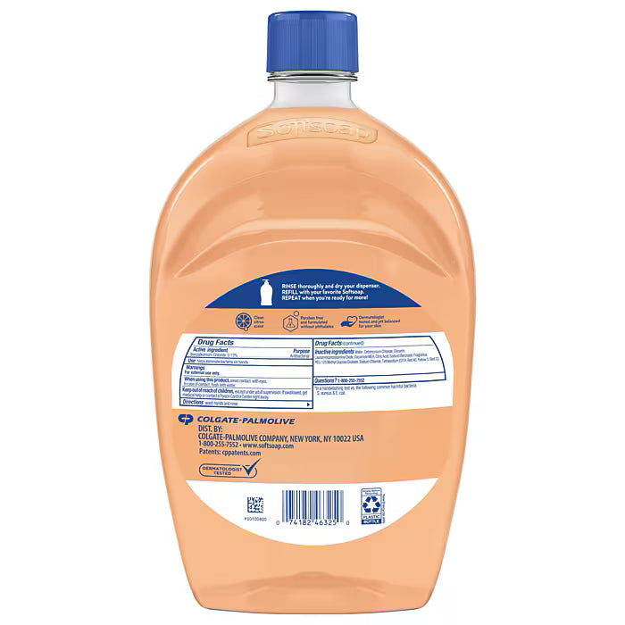 Softsoap Antibacterial Liquid Hand Soap Refill, Crisp Clean Scent, 50 oz