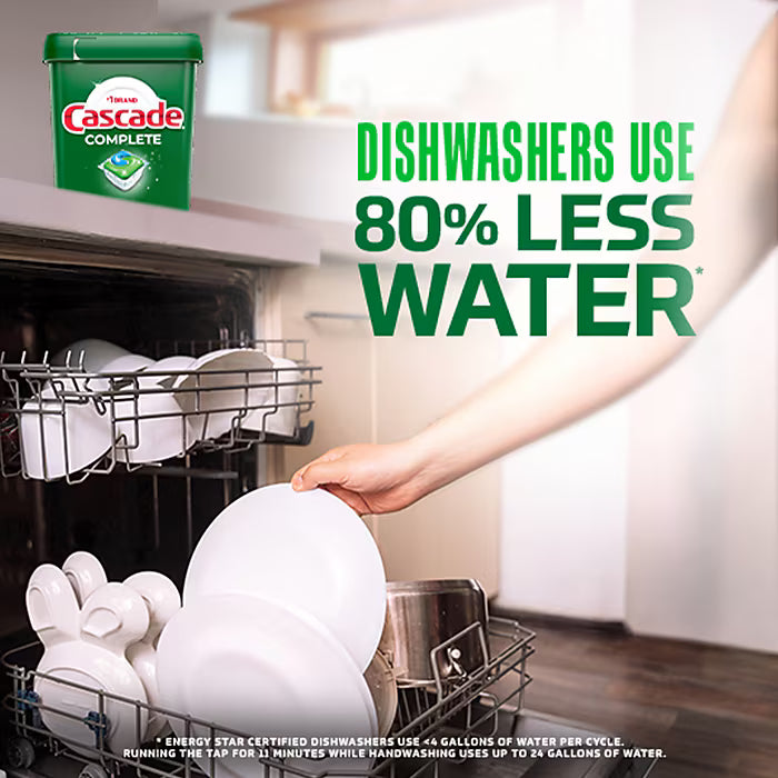 Cascade Complete ActionPacs Dishwashing Detergent Pacs, Fresh Scent, 55 Pacs/Pack
