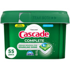 Cascade Complete ActionPacs Dishwashing Detergent Pacs, Fresh Scent, 55 Pacs/Pack