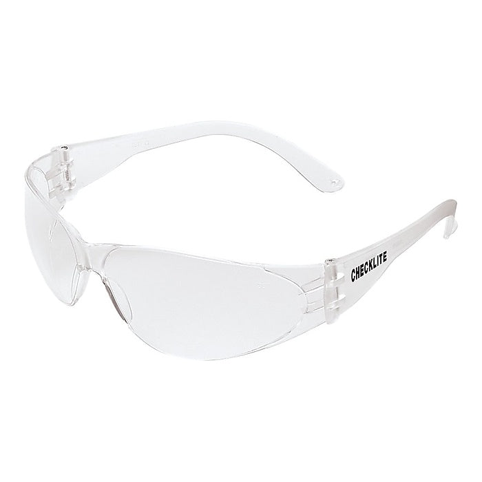 MCR Safety Checklite Polycarbonate Safety Glasses, Clear Lens, 12/Pack