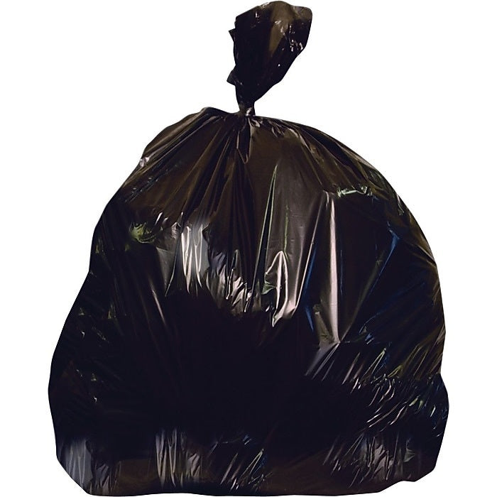 Heritage 7-10 Gallon Industrial Trash Bag, 23" x 24", Low Density, 0.9 Mil, Black, 500 Bags/Case