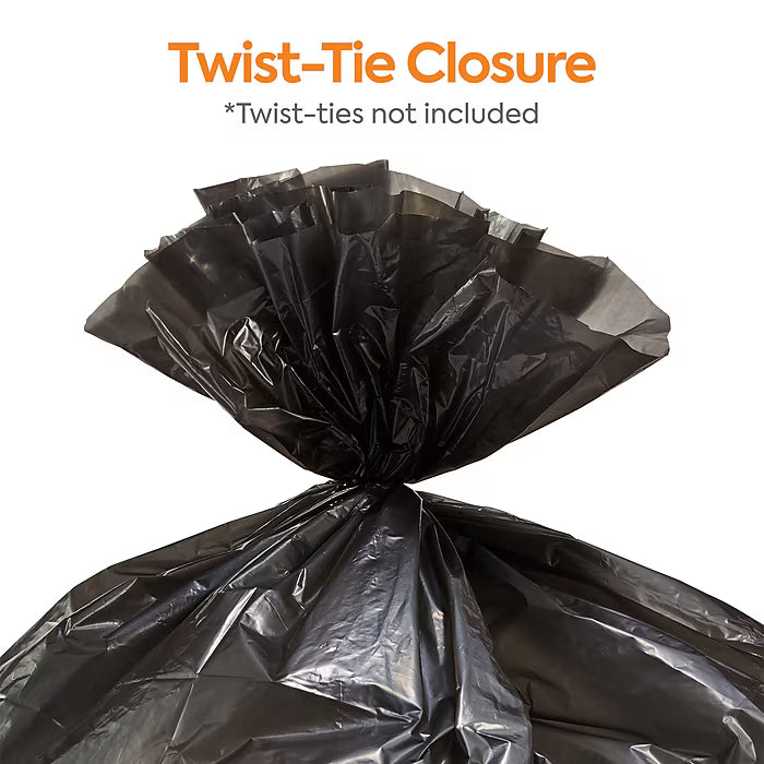 Coastwide Professional 7-10 Gallon Trash Bag, 24" x 23", Low Density, 0.35 mil, Black, 500 Bags/Box