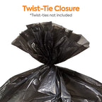 Coastwide Professional 7-10 Gallon Trash Bag, 24" x 23", Low Density, 0.35 mil, Black, 500 Bags/Box