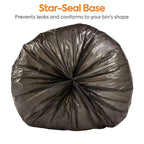 Coastwide Professional 7-10 Gallon Trash Bag, 24" x 23", Low Density, 0.35 mil, Black, 500 Bags/Box