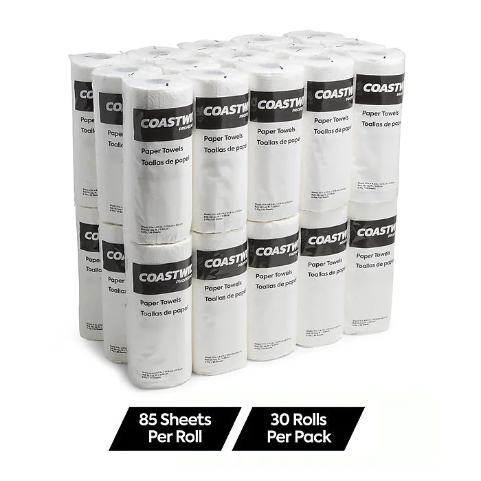 Coastwide Professional™ Paper Towels, 2-ply, 85 Sheets/Roll, 30 Rolls/Pack