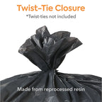 Coastwide Professional™ 55-60 Gallon Trash Bag, 38" x 58", Low Density, 1.3 mil, Black, 100 Bags/Box