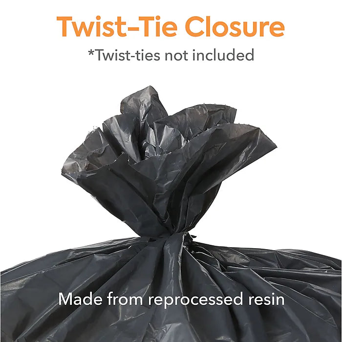 Coastwide Professional™ 55-60 Gallon Trash Bag, 38" x 58", Low Density, 1.3 mil, Black, 100 Bags/Box