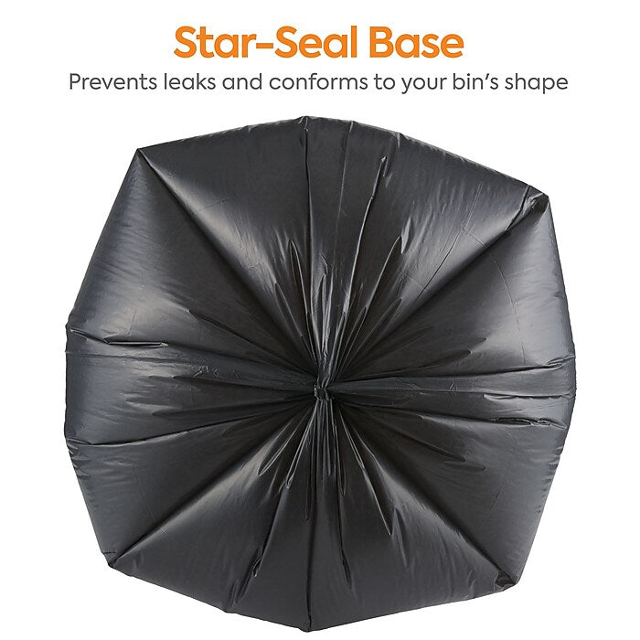 Coastwide Professional™ 55-60 Gallon Trash Bag, 38" x 58", Low Density, 1.3 mil, Black, 100 Bags/Box