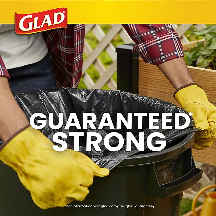 Glad 30 Gallon Large Drawstring Trash Bags, 90/Box