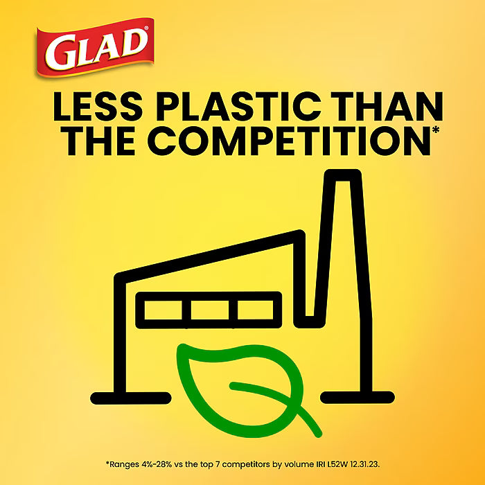 Glad 30 Gallon Large Drawstring Trash Bags, 90/Box