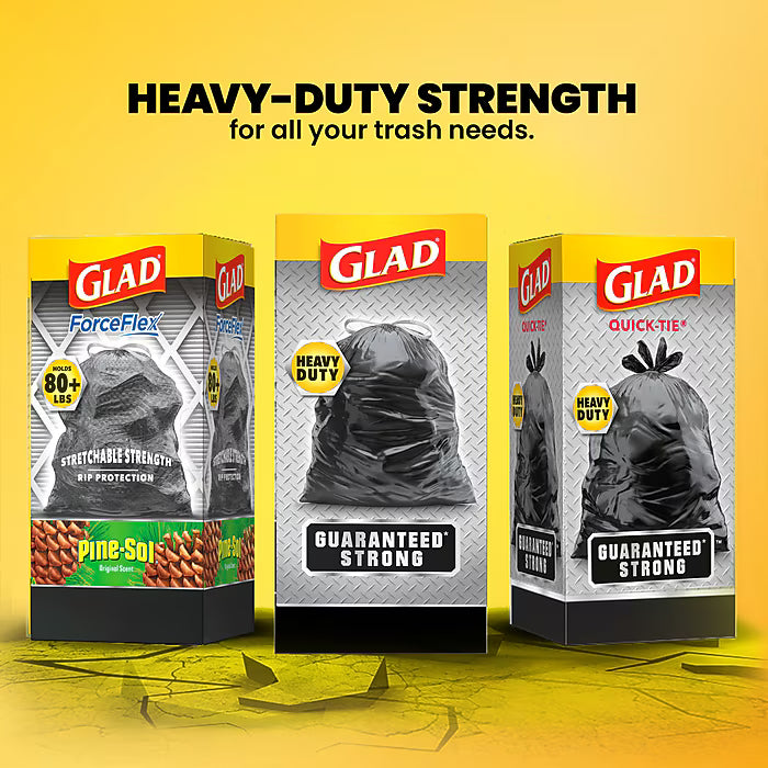 Glad 30 Gallon Large Drawstring Trash Bags, 90/Box
