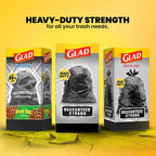 Glad 30 Gallon Large Drawstring Trash Bags, 90/Box