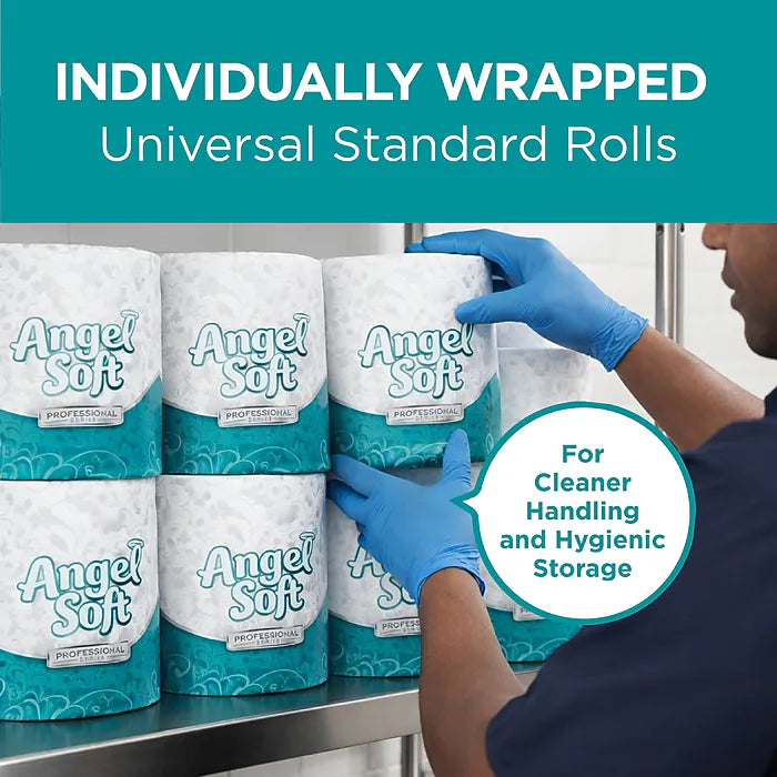 Angel Soft Professional Series Recycled Toilet Paper, 2-ply, White, 450 Sheets/Roll, 80 Rolls/Case