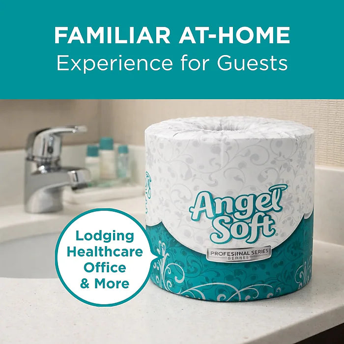 Angel Soft Professional Series Recycled Toilet Paper, 2-ply, White, 450 Sheets/Roll, 80 Rolls/Case