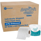 Angel Soft Professional Series Recycled Toilet Paper, 2-ply, White, 450 Sheets/Roll, 80 Rolls/Case