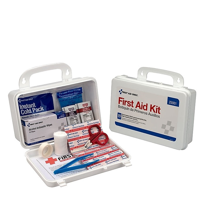 First Aid Only Plastic First Aid Kit, 25 People, 112 Pieces