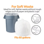 Coastwide Professional™ 55-60 Gallon Trash Bag, 38" x 60", High Density, 14 mic, Natural, 200 Bags/Box