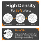 Coastwide Professional™ AccuFit 16 Gallon Trash Bag, 24" x 33", High Density, 6 mic, Natural, 1000 Bags/Box