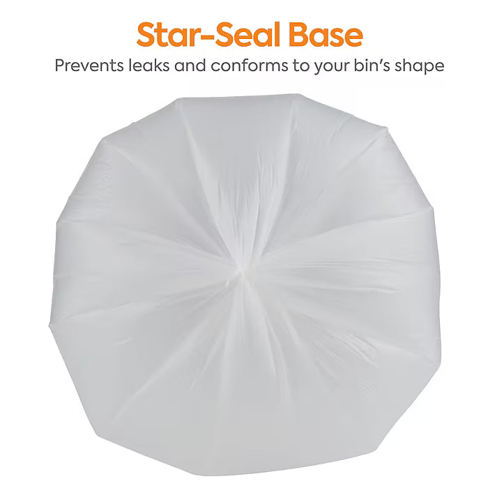 Coastwide Professional™ AccuFit 16 Gallon Trash Bag, 24" x 33", High Density, 6 mic, Natural, 1000 Bags/Box