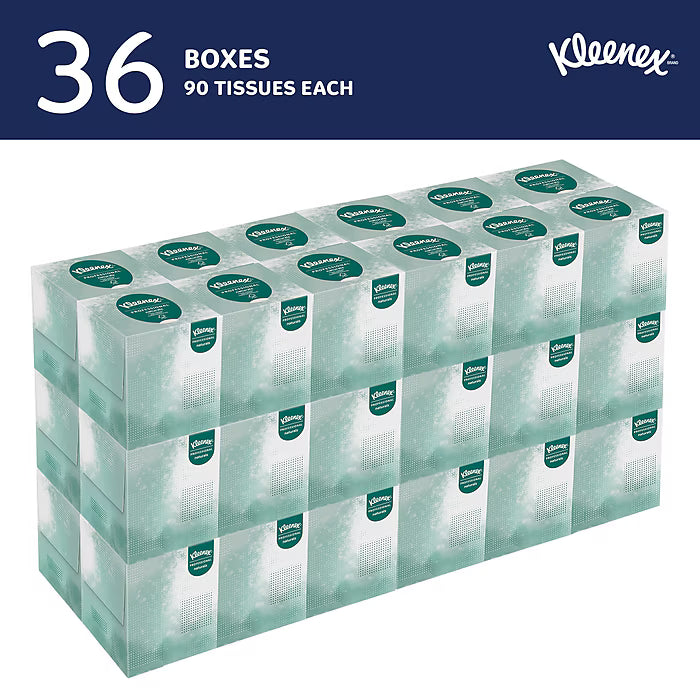 Kleenex Professional Cube Facial Tissue, 2-ply, White, 90 Sheets/Box, 36 Boxes/Case