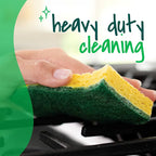Scotch-Brite Heavy Duty Sponge with Scrubber, Green/Yellow, 6/Pack