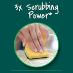 Scotch-Brite Heavy Duty Sponge with Scrubber, Green/Yellow, 6/Pack