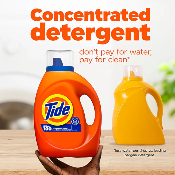 Tide HE Liquid Laundry Detergent, Tide® Original, 64 Loads, 84 oz., 4/Case