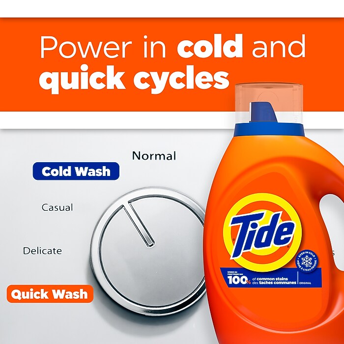Tide HE Liquid Laundry Detergent, Tide® Original, 64 Loads, 84 oz., 4/Case
