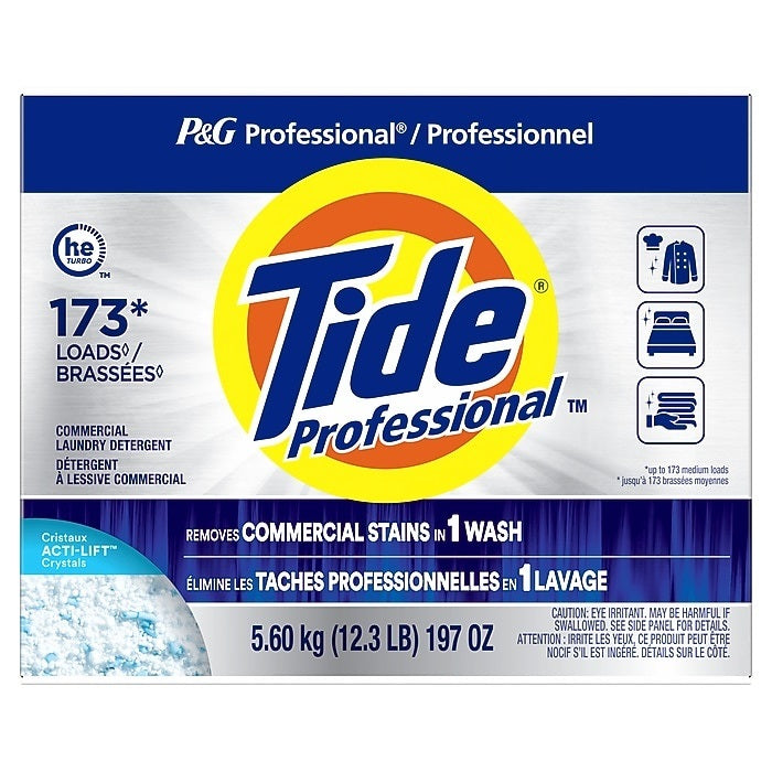 Tide Professional HE Powder Laundry Detergent, 173 Loads, 197 oz