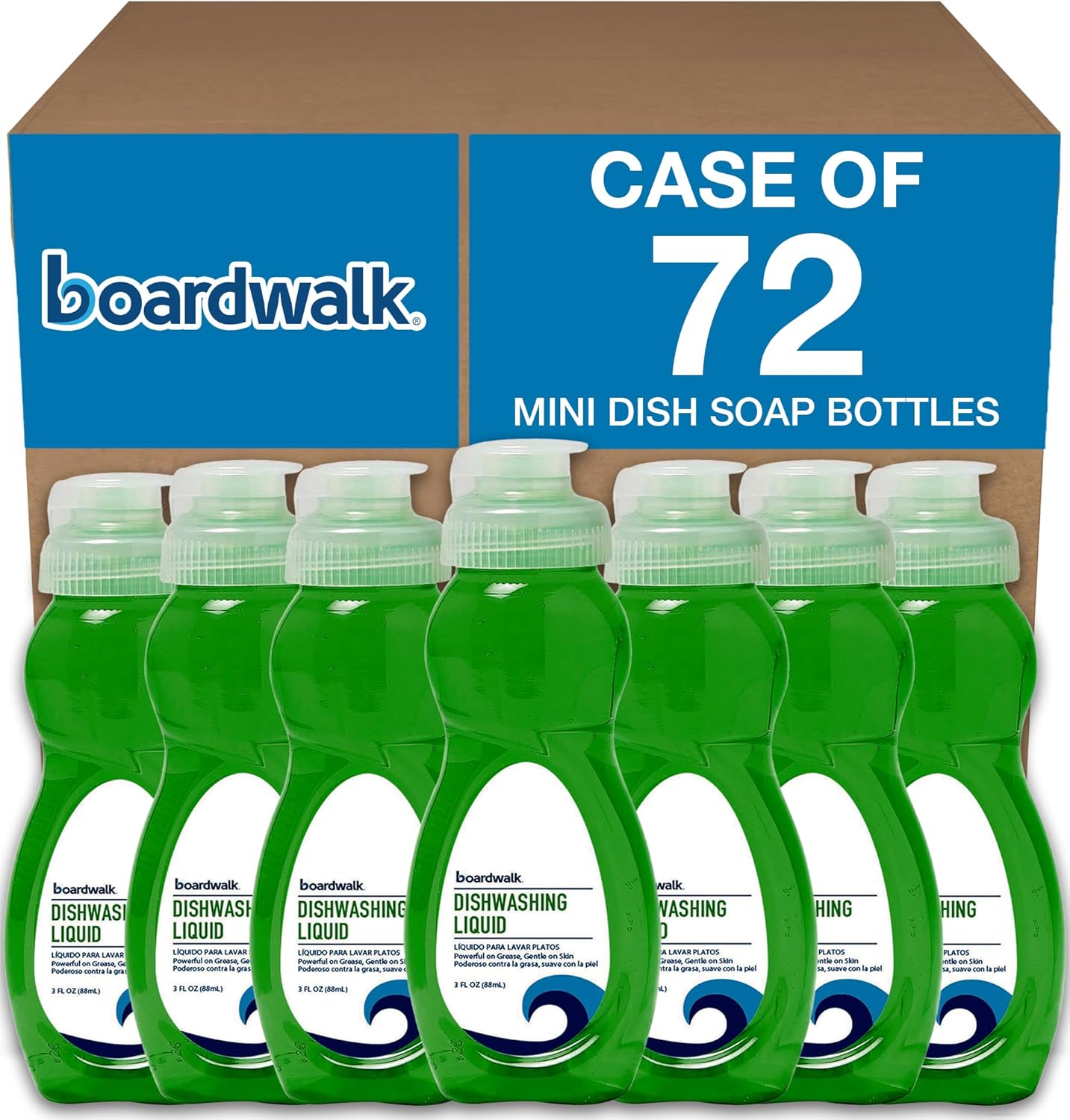 Boardwalk, Dish Soap, Fresh Scent, 3oz Bottle, 72/Case