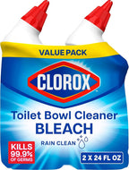 Clorox, Toilet Bowl Cleaner with Bleach, Rain Scent, 24 oz, 2/Pack