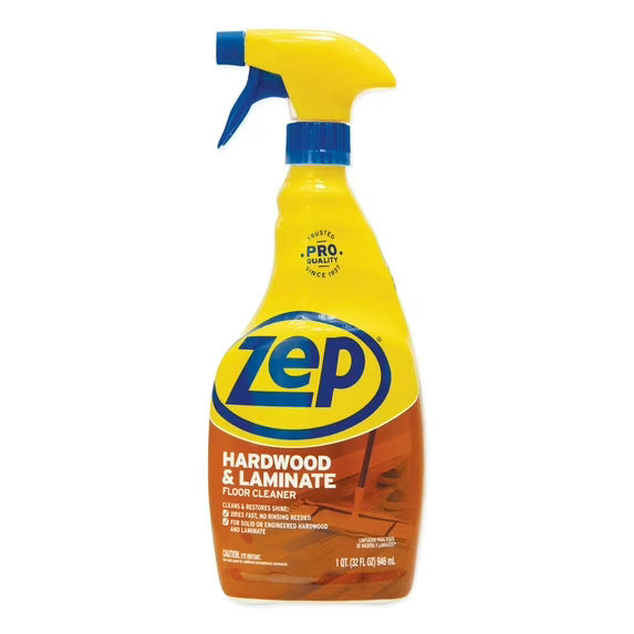 Zep Hardwood and Laminate Cleaner, Fresh Scent, 32 oz Spray Bottle